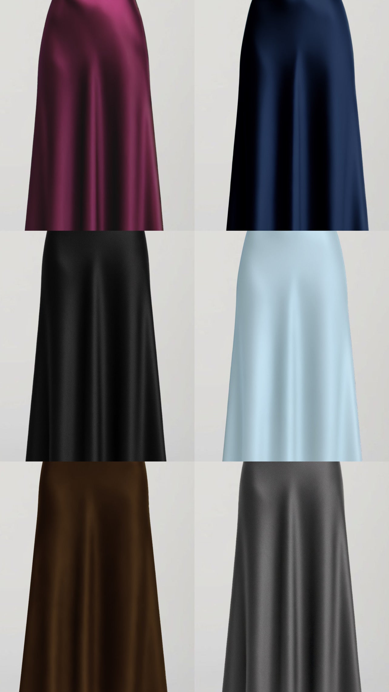 Tall Classic Satin Maxi Skirt - Midnight Edit