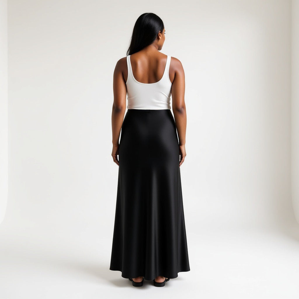 Tall Classic Satin Maxi Skirt