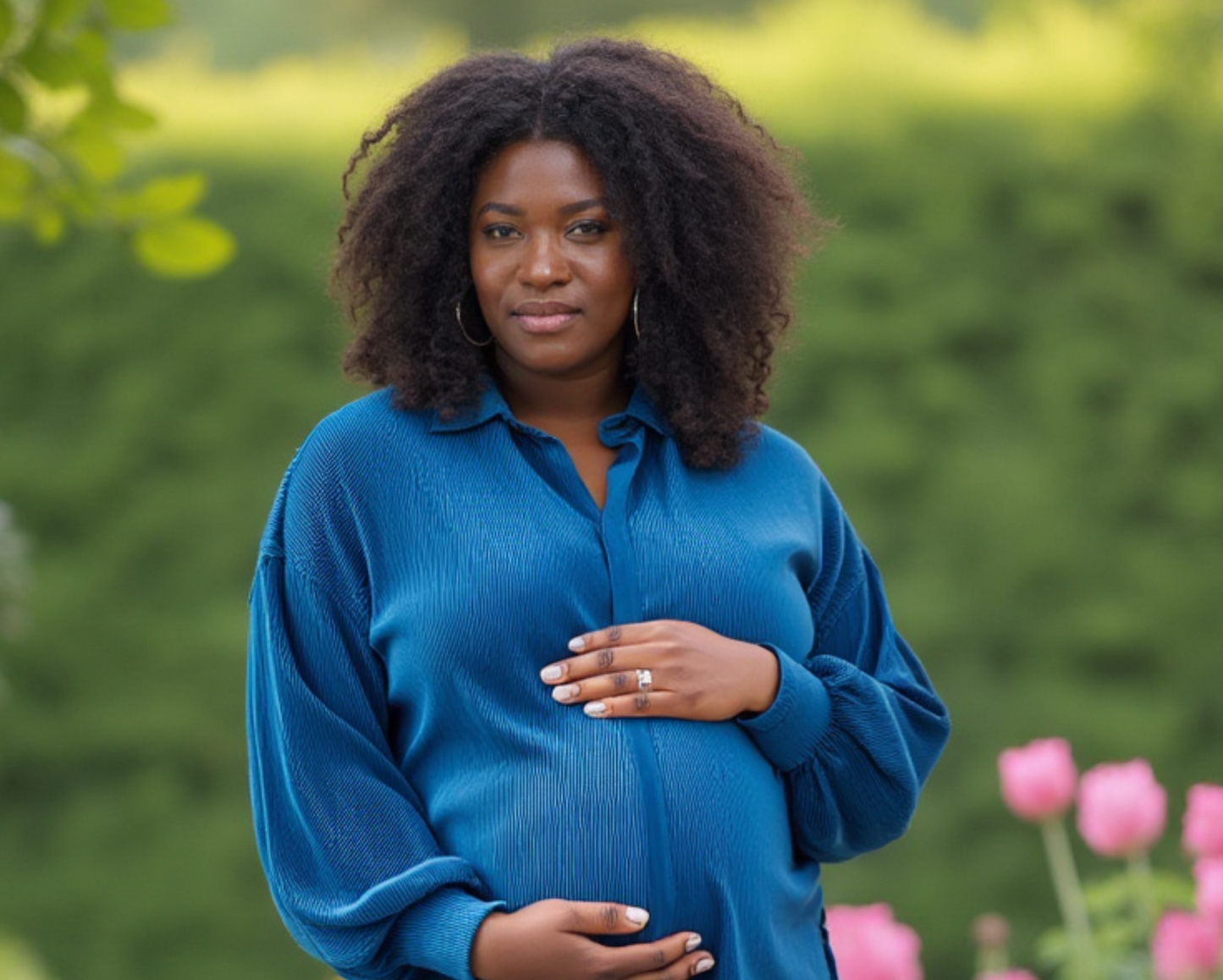 Kaia Tall Plisse Shirt in Blue (Shirt Only)