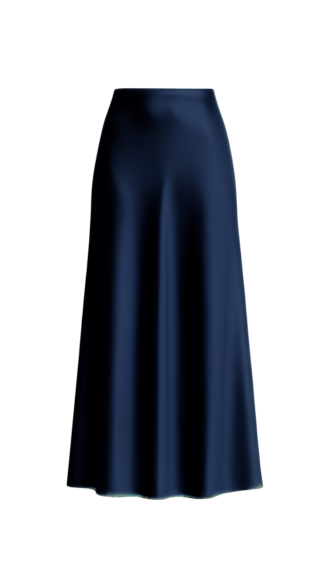 Tall Classic Satin Maxi Skirt  - Midnight Edit