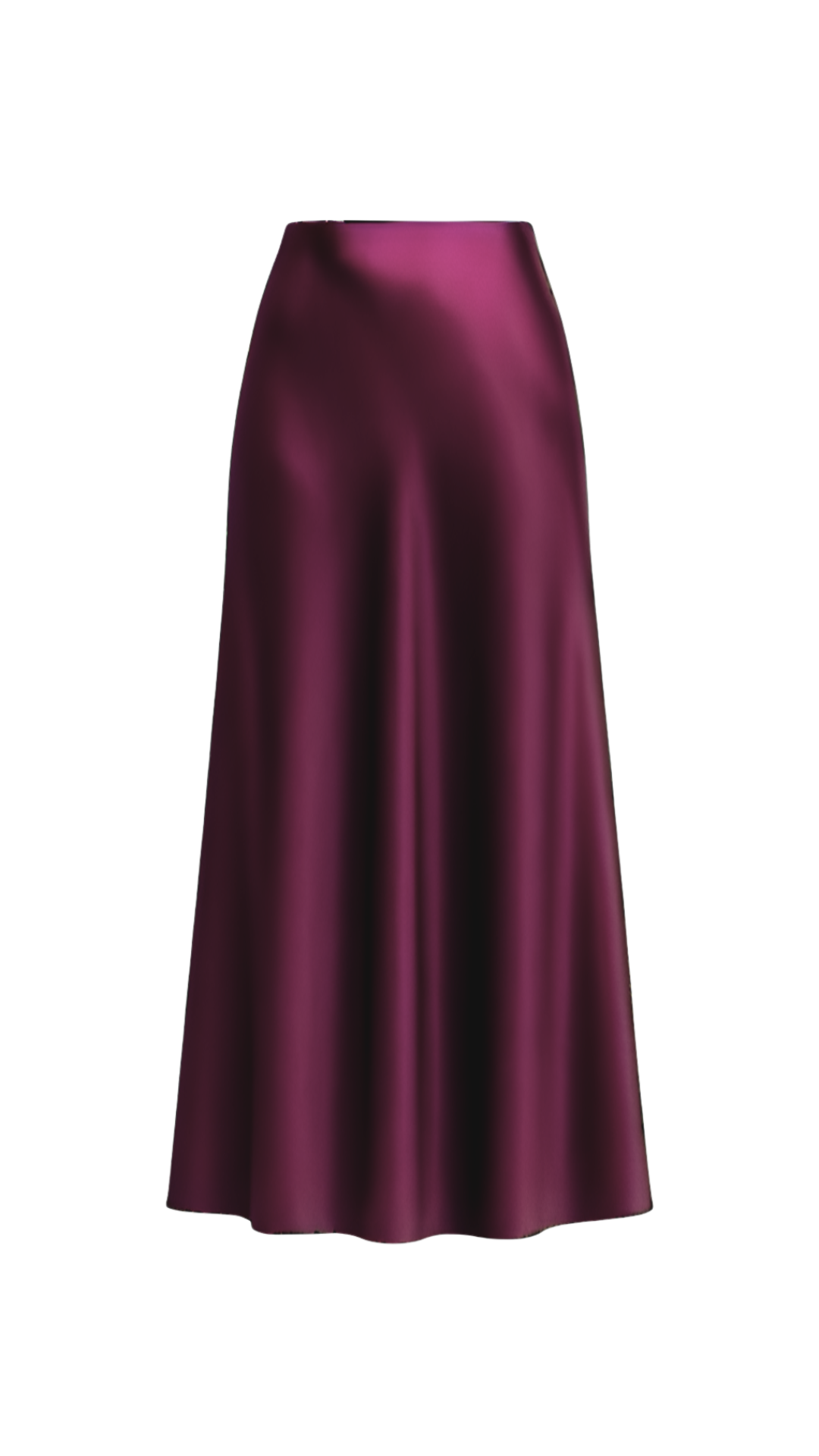 Tall Classic Satin Maxi Skirt  - Midnight Edit