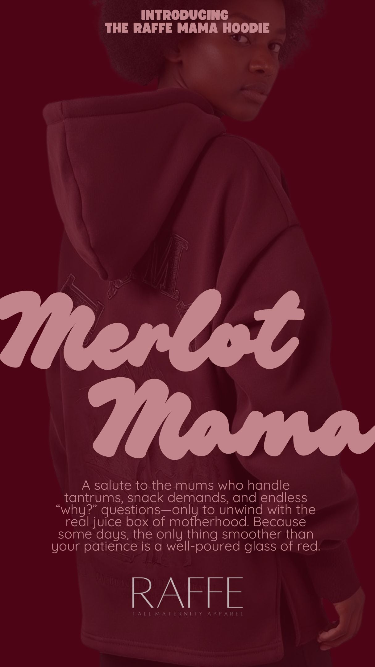 Raffe Mama Hoodie - Merlot Mama
