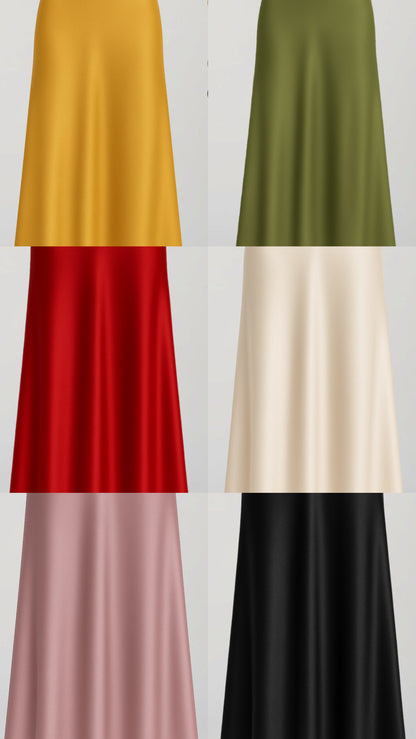 Tall Classic Satin Maxi Skirt - Sunrise Edit