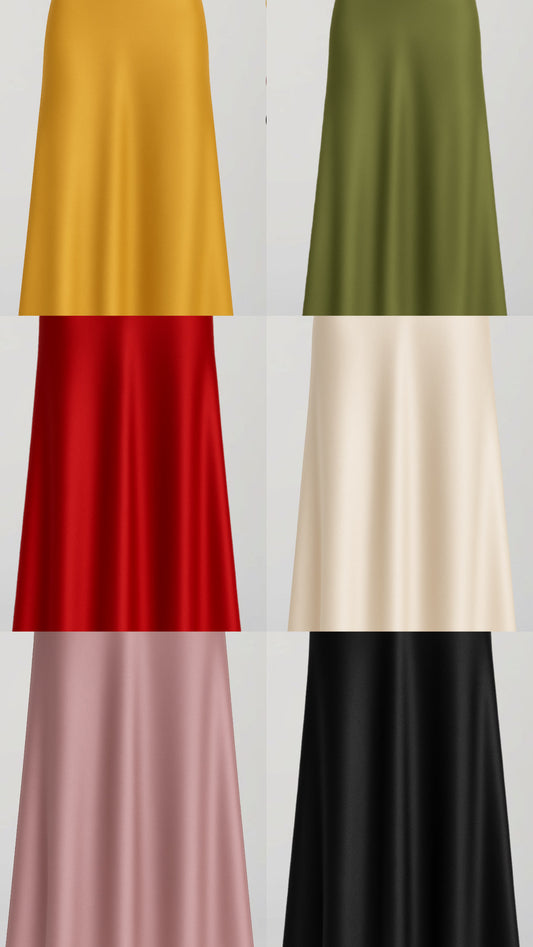 Tall Classic Satin Maxi Skirt - Sunrise Edit