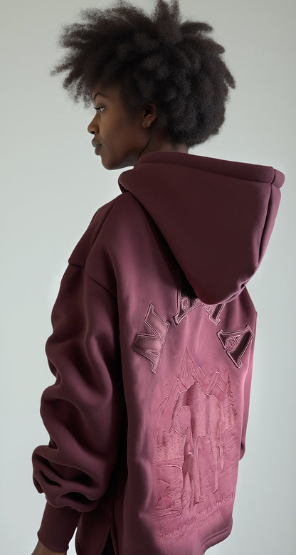 Raffe Mama Hoodie - Merlot Mama