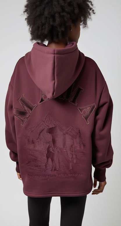 Raffe Mama Hoodie - Merlot Mama